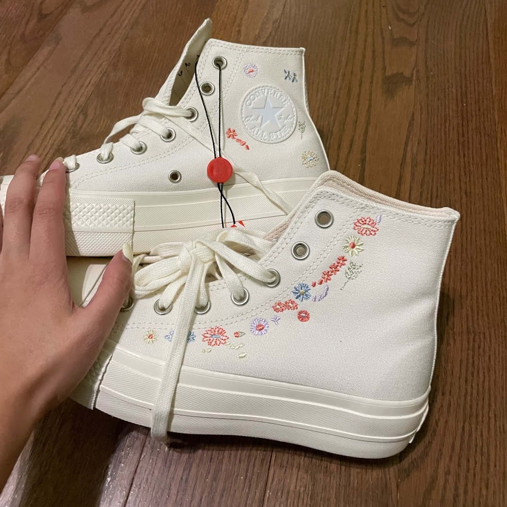 NEW Converse Chuck Taylor All Star Life Hi- Things to Grow Egret Floral